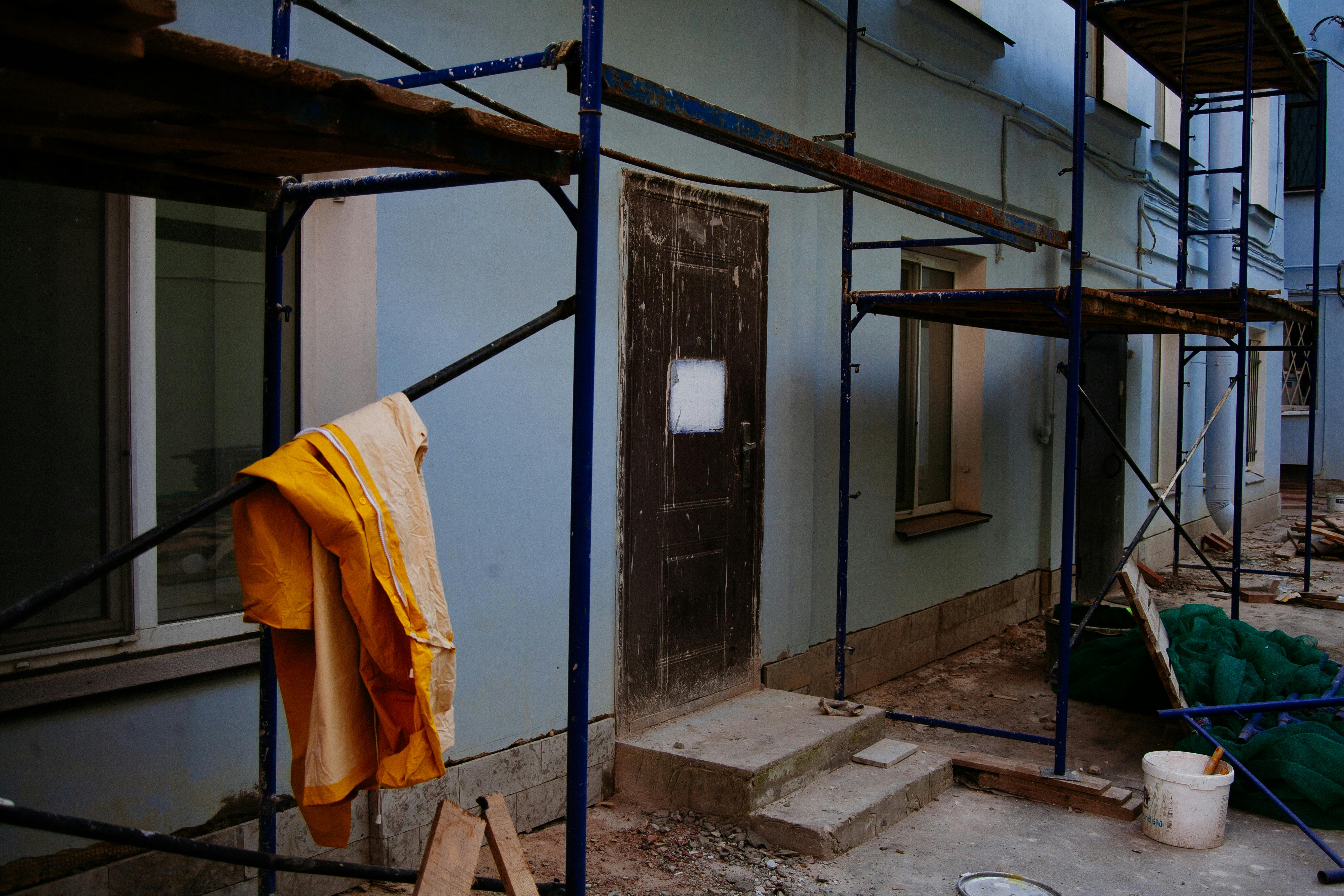 Construction scaffolding representing property development services